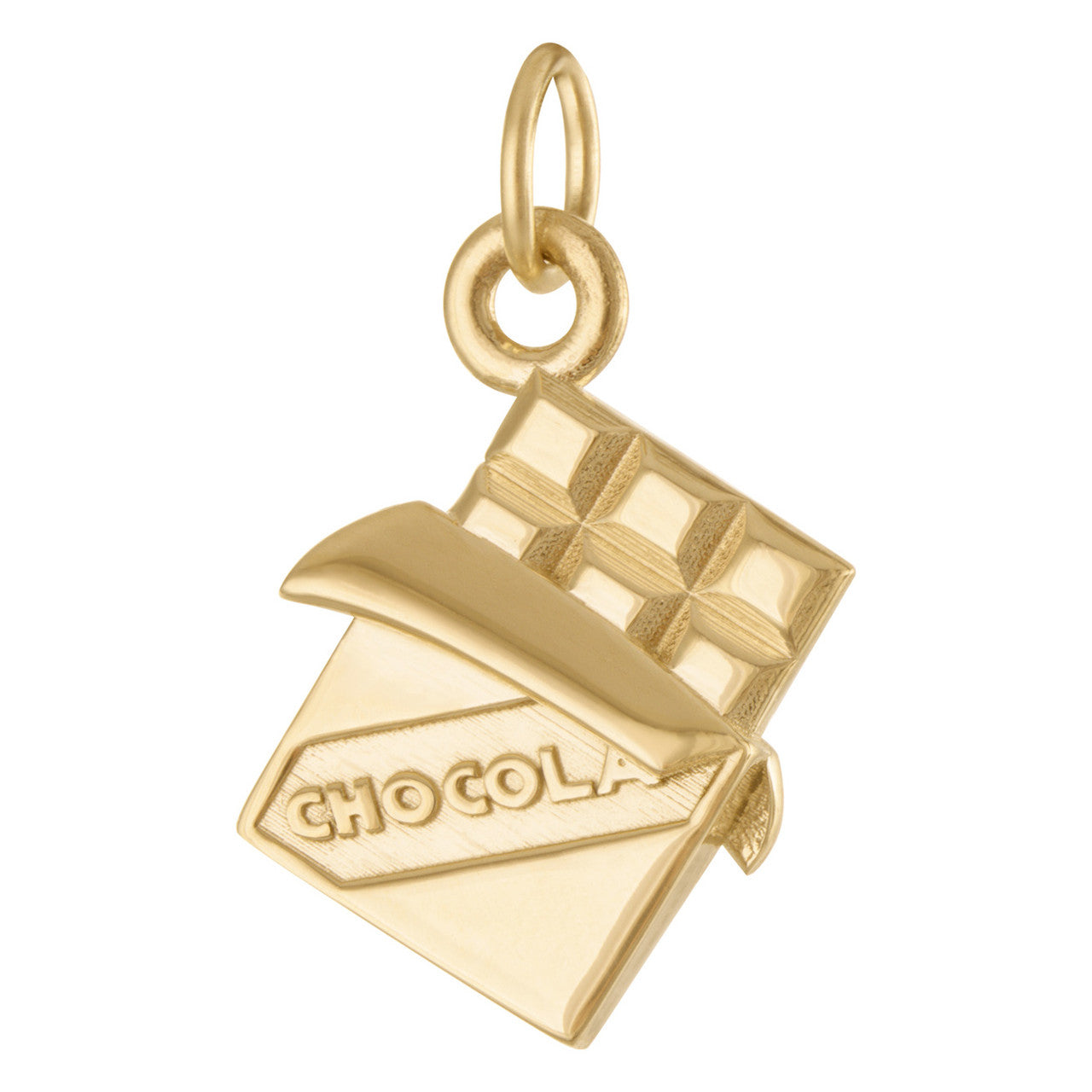 Chocolate Bar 14K Gold Charm